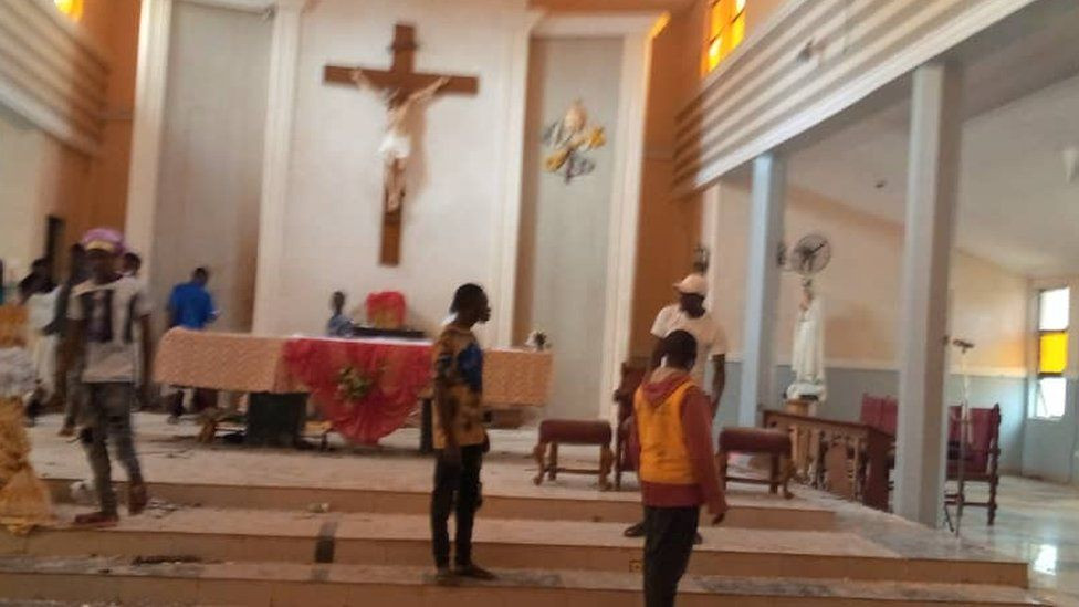 Photo of At least 50 dead after gunmen attack worshippers at church in Nigeria