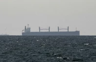 a cargo ship in the gulf near the strait of hormuz as seen from northern ras al khaimah near the border with oman s musandam governance amid the u s  israeli conflict with iran in united arab emirates march 11 2026 photo reuters