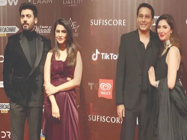 mahira khan fawad khan and other guests attend the premiere of neelofar in lahore photo express