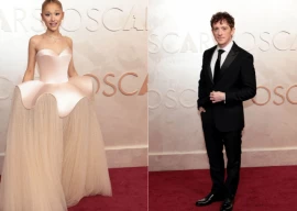 ariana grande and ethan slater arrive separately at oscars 2025 continuing red carpet trend