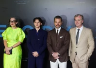 emma thomas tom holland matt damon and christopher nolan pose on the red carpet during the mumbai premiere of the odyssey in mumbai india july 11 2026 photo reuters