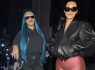 north west debuts bleached eyebrows on tiktok with kim kardashian