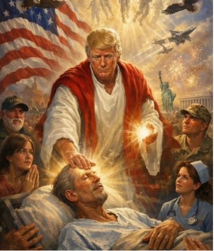 AI-generated image from Trump's Truth Social account