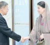 chinese officials welcome punjab chief minister maryam nawaz upon her arrival at urumqi airport photo express
