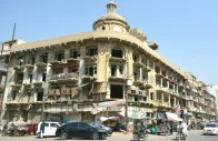 an old building in karachi downtown area photo express