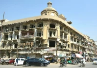 an old building in karachi downtown area photo express