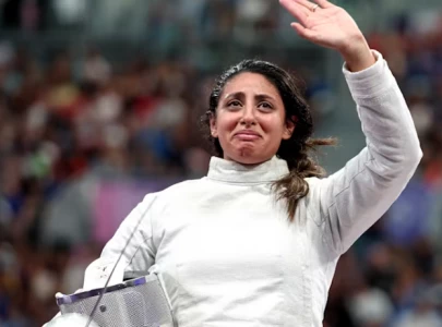 7 month pregnant egyptian fencer nada hafez competes in paris olympics 2024