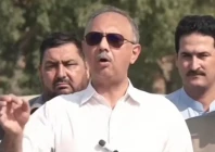 opposition leader in national assembly omar ayub khan speaking to the media outside adiala jail in rawalpindi on thursday may 23 2024 screengrab