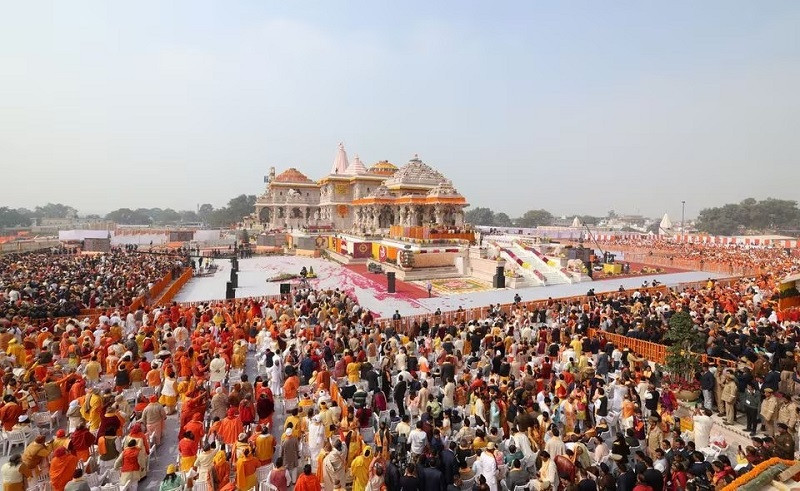 a view during the opening of the grand temple of the hindu god lord ram in ayodhya india january 22 2024 photo reuters