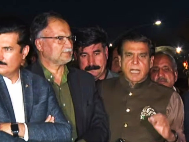 pakistan democratic movement pdm leader speaking to the media in islamabad screengrab