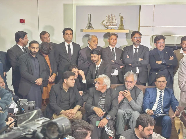 opposition leaders speak at a press conference at the conclusion of the two day multi party conference in islamabad photo express opposition leaders speak at a press conference at the conclusion of the two day multi party conference in islamabad photo express