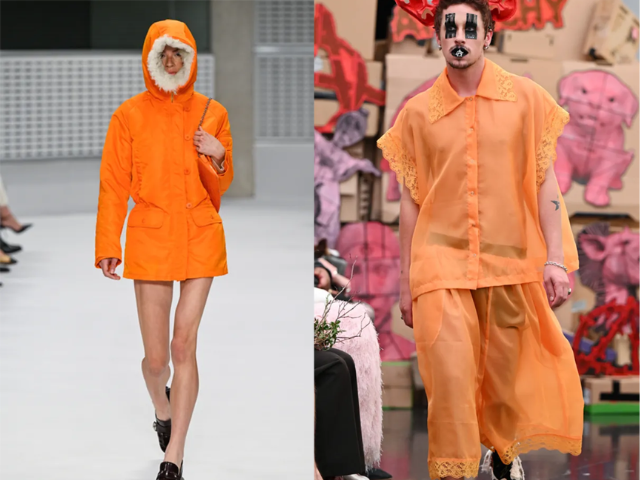 Mulberry, Justin Cassin, Enny Atelier and Vin, Omi showcased 'orange'. PHOTO: BBC