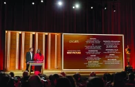 lewis pullman and danielle brooks announce the nominees for best picture during the 98th oscar nominations announcement in beverly hills california photo afp