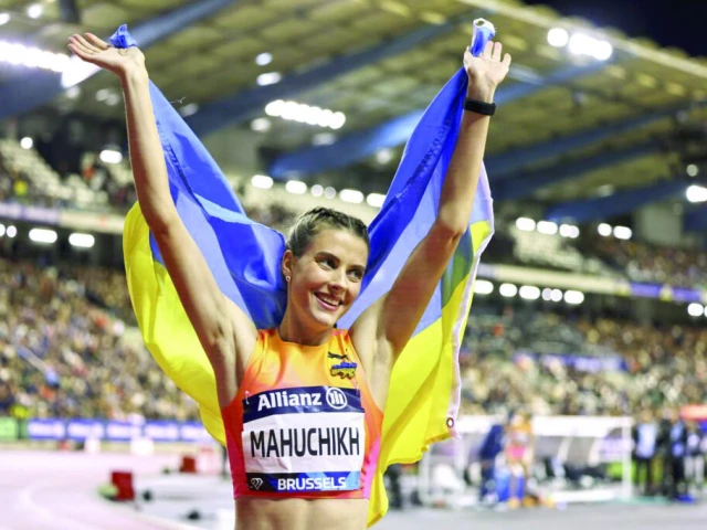 olympic champion mahuchikh is determined to do her best and give a memory to spectators on friday photo reuters olympic champion mahuchikh is determined to do her best and give a memory to spectators on friday photo reuters