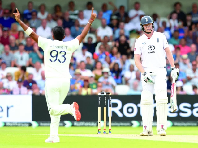 india s jasprit bumrah celebrates after taking the wicket of england s zak crawley caught by karun nair in the slips during the first test at headingley on saturday photo reuters india s jasprit bumrah celebrates after taking the wicket of england s zak crawley caught by karun nair in the slips during the first test at headingley on saturday photo reuters