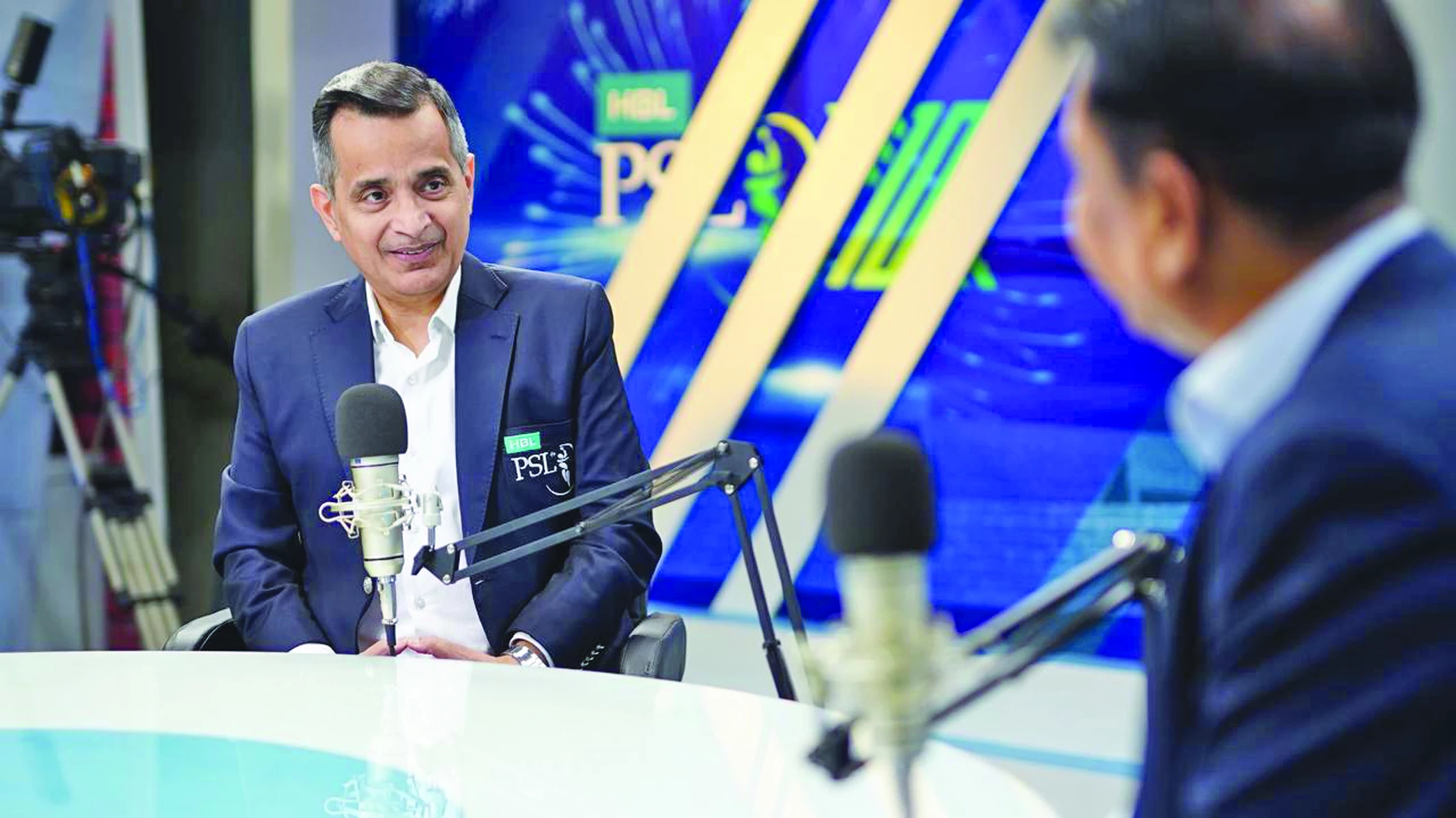 hbl s chief marketing communications officer ali habib seen during an exclusive interview with famous express news anchor mirza iqbal baig about hblpsl s brand power and tremendous appeal photo express news hbl s chief marketing communications officer ali habib seen during an exclusive interview with famous express news anchor mirza iqbal baig about hblpsl s brand power and tremendous appeal photo express news