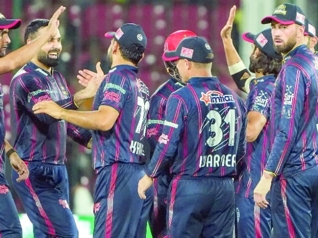 karachi kings players celebrate yet another wicket of quetta gladiators in hbl psl x match at karachi on friday photo pcb karachi kings players celebrate yet another wicket of quetta gladiators in hbl psl x match at karachi on friday photo pcb