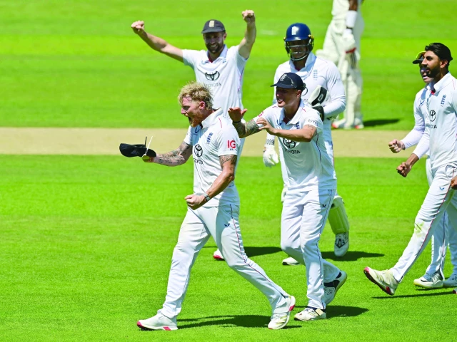 england s captain ben stokes l reacts with teammates after running out india s rishabh pant on the third day of the third test at lord s on saturday photo afp england s captain ben stokes l reacts with teammates after running out india s rishabh pant on the third day of the third test at lord s on saturday photo afp