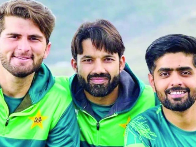 captain mohammad rizwan babar azam and shaheen afridi must lift their game to bring success to pakistan on the west indies tour photo afp