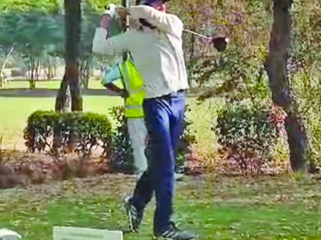 amateur golfer sadiq habib in action on first day of 14th rashid d habib open golf at kgc on thursday photo kgc amateur golfer sadiq habib in action on first day of 14th rashid d habib open golf at kgc on thursday photo kgc