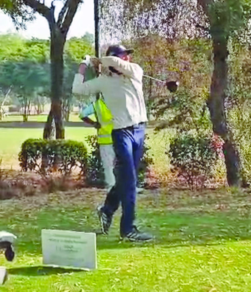 amateur golfer sadiq habib in action on first day of 14th rashid d habib open golf at kgc on thursday photo kgc amateur golfer sadiq habib in action on first day of 14th rashid d habib open golf at kgc on thursday photo kgc