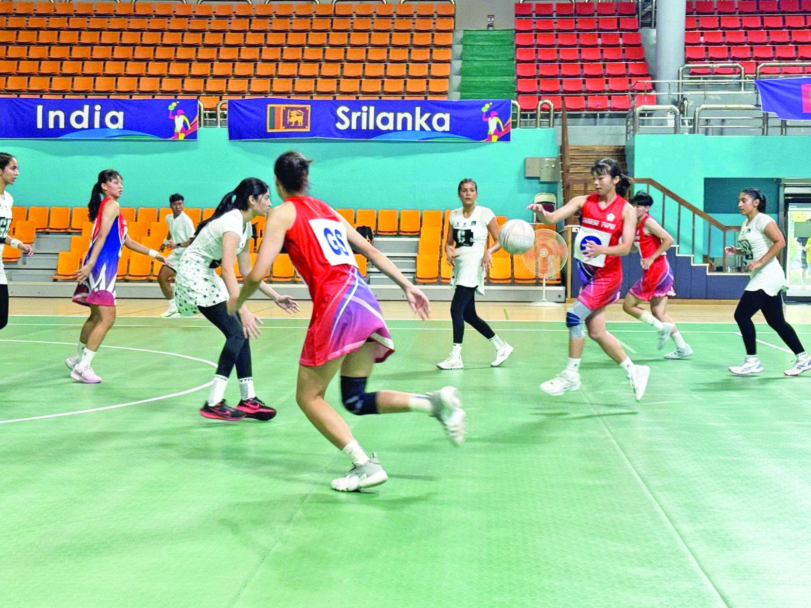 a view of the pakistan chinese taipei match in the asian youth netball championship which was played in jeonjo korea on saturday photo pnf