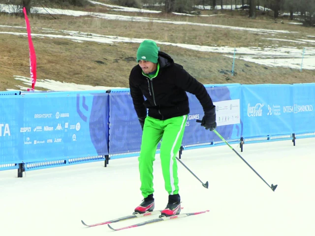 pakistan s muneeb ur rehman in action during the 50 metres cross country skiing event at the 12th special olympics winter games being held in turin italy photo sop pakistan s muneeb ur rehman in action during the 50 metres cross country skiing event at the 12th special olympics winter games being held in turin italy photo sop