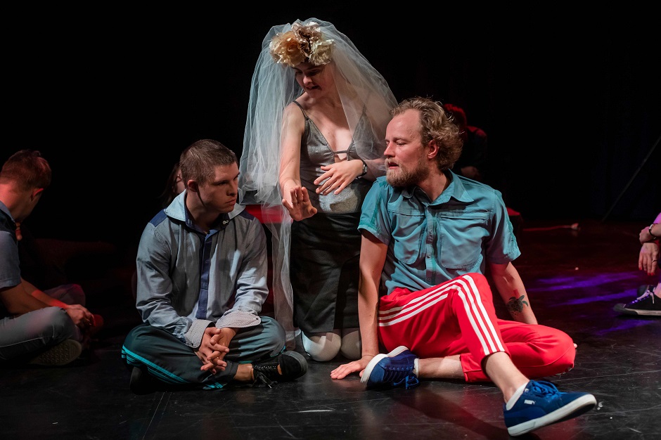 The troupe Teatr 21 (Theatre 21) of actors with Down Syndrome in Poland is taking the fight for disabled rights to the stage in a new play that lashes out at politicians, accusing them of neglecting the welfare of handicapped citizens. PHOTO: AFP