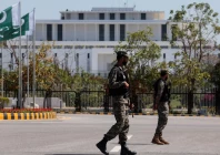 pakistani rangers patrol near the president s house as pakistan prepares to host the us and iran for peace talks in islamabad on april 10 photo reuters