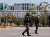 pakistani rangers patrol near the president s house as pakistan prepares to host the us and iran for peace talks in islamabad on april 10 photo reuters pakistani rangers patrol near the president s house as pakistan prepares to host the us and iran for peace talks in islamabad on april 10 photo reuters