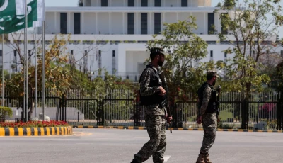 pakistani rangers patrol near the president s house as pakistan prepares to host the us and iran for peace talks in islamabad on april 10 photo reuters pakistani rangers patrol near the president s house as pakistan prepares to host the us and iran for peace talks in islamabad on april 10 photo reuters