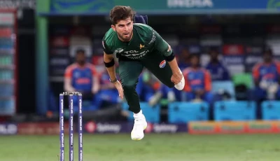 pakistan s shaheen shah afridi in action photo reuters