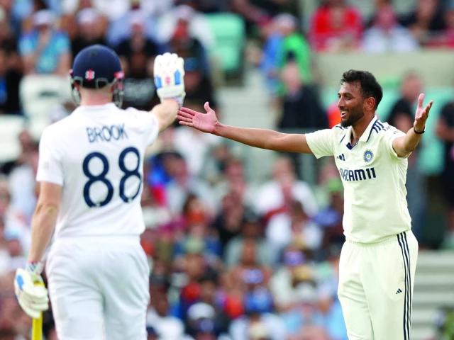 india s prasidh krishna celebrates after taking the wicket of england s jamie overton photo reuters india s prasidh krishna celebrates after taking the wicket of england s jamie overton photo reuters