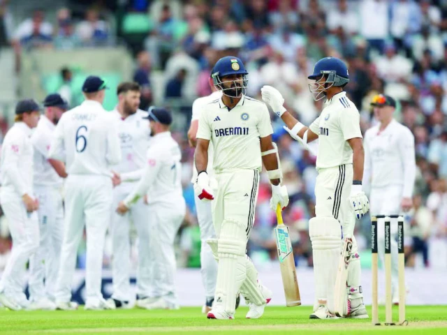 india s akash deep with yashasvi jaiswal after losing his wicket photo reuters india s akash deep with yashasvi jaiswal after losing his wicket photo reuters