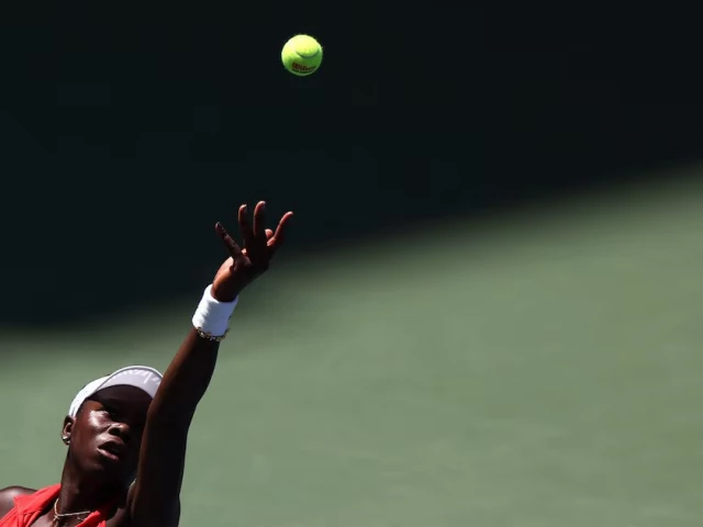 canada s victoria mboko in action during her first round match against czech republic s barbora krejcikova photo reuters canada s victoria mboko in action during her first round match against czech republic s barbora krejcikova photo reuters