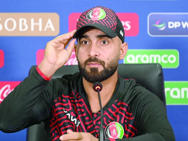 afghanistan s captain hashmatullah shahidi gestures during a press conference at the gaddafi stadium in lahore on february 25 photo afp afghanistan s captain hashmatullah shahidi gestures during a press conference at the gaddafi stadium in lahore on february 25 photo afp