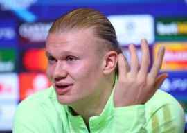 manchester city s erling haaland during the press conference on november 4 photo reuters