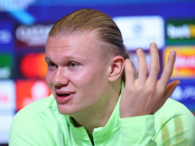 manchester city s erling haaland during the press conference on november 4 photo reuters manchester city s erling haaland during the press conference on november 4 photo reuters