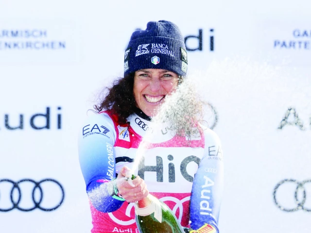 italy s federica brignone celebrates on the podium after winning the women s fis alpine ski world cup downhill at garmisch partenkirchen on january 25 photo reuters italy s federica brignone celebrates on the podium after winning the women s fis alpine ski world cup downhill at garmisch partenkirchen on january 25 photo reuters