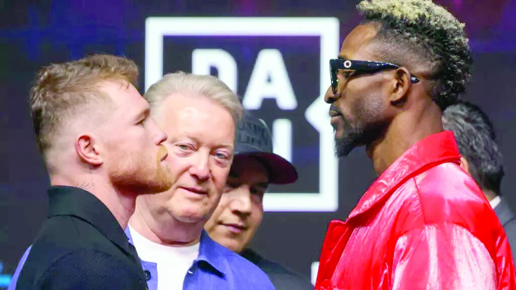mexico s canelo alvarez l and cuba s william scull will lock horns in riyadh this weekend photo afp mexico s canelo alvarez l and cuba s william scull will lock horns in riyadh this weekend photo afp
