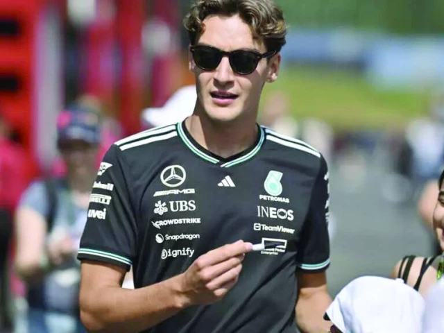 george russell fastest in first practice at the red bull ring photo afp
