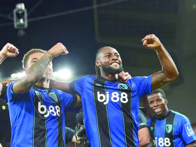 afc bournemouth s antoine semenyo celebrates scoring their second goal against liverpool on august 15 photo reuters afc bournemouth s antoine semenyo celebrates scoring their second goal against liverpool on august 15 photo reuters