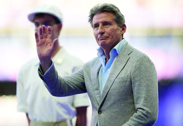 world athletics president sebastian coe waves during paris 2024 olympics athletics women s 800m victory ceremony at stade de france photo reuters