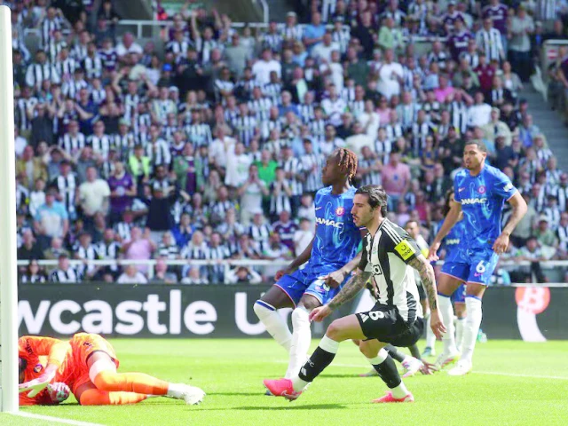 newcastle united s sandro tonali scores their first goal during the premier league match against chelsea at st james park on may 11 photo reuters newcastle united s sandro tonali scores their first goal during the premier league match against chelsea at st james park on may 11 photo reuters