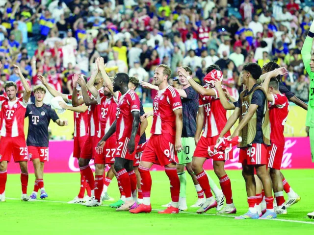 bayern munich s harry kane and teammates applaud fans after the fifa club world cup group c match against boca juniors photo reuters bayern munich s harry kane and teammates applaud fans after the fifa club world cup group c match against boca juniors photo reuters