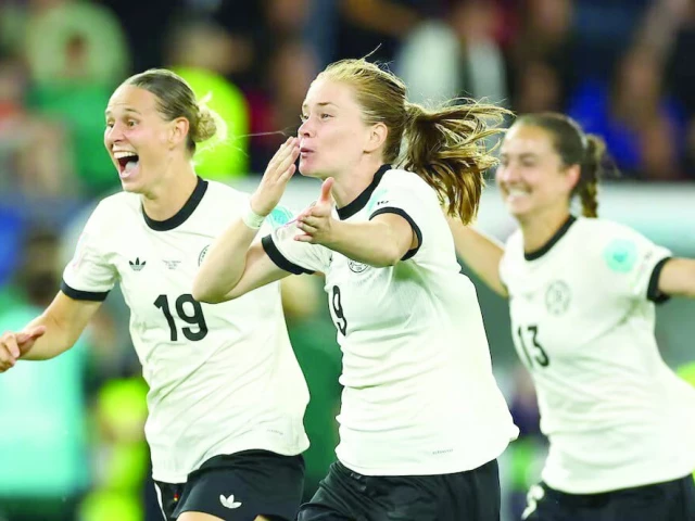 germany s sjoeke nusken and klara buhl celebrate after winning the penalty shootout at euro 2025 against france photo reuters germany s sjoeke nusken and klara buhl celebrate after winning the penalty shootout at euro 2025 against france photo reuters
