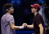 jannik sinner shakes hands with ben shelton after winning their group stage match photo reuters