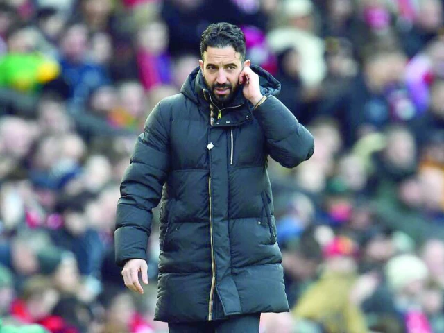 manchester united manager ruben amorim reacts during the english premier league match with crystal palace at old trafford manchester on february 2 photo reuters manchester united manager ruben amorim reacts during the english premier league match with crystal palace at old trafford manchester on february 2 photo reuters
