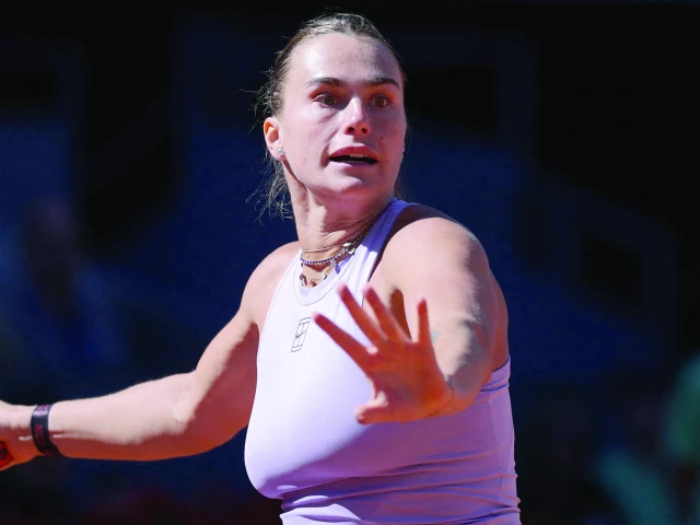 aryna sabalenka returns the ball to elise mertens during their 2025 wta tour madrid open third round at the caja magica in madrid on april 27 photo afp aryna sabalenka returns the ball to elise mertens during their 2025 wta tour madrid open third round at the caja magica in madrid on april 27 photo afp