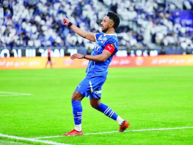 al hilal s salem al dawsari celebrates scoring their second goal during saudi pro league match against al orubah on may 12 photo reuters al hilal s salem al dawsari celebrates scoring their second goal during saudi pro league match against al orubah on may 12 photo reuters
